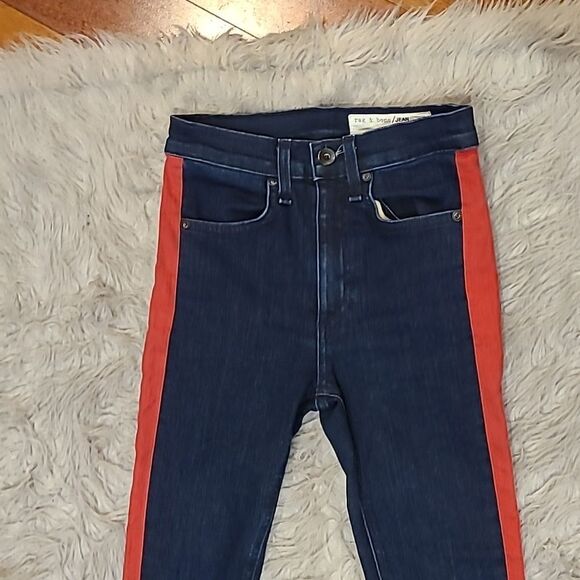Rag & bone Mazie side stripe skinny jean size 24 - Picture 2 of 7